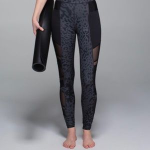 Lululemon Just Breathe Leggings AnimalPrint & Mesh
